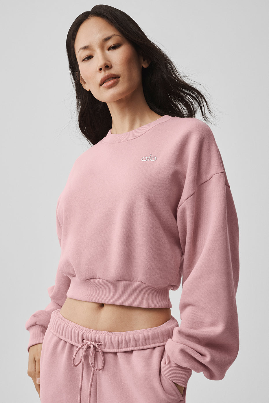 Cropped Accolade Crewneck - Vintage Pink image 5