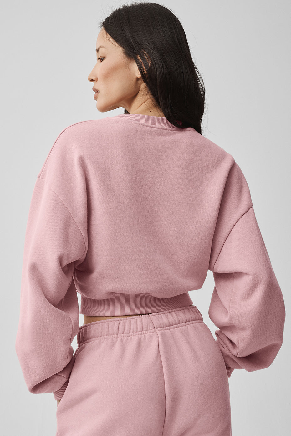 Cropped Accolade Crewneck - Vintage Pink image 2