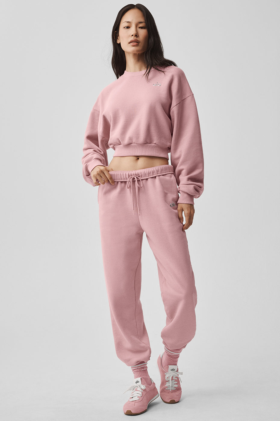 Cropped Accolade Crewneck - Vintage Pink image 6