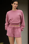 Cropped Accolade Crewneck - Pink Wild Rose image 1