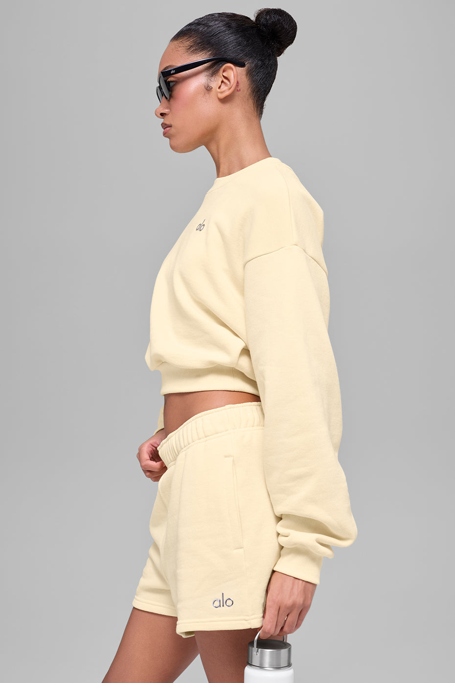 Cropped Accolade Crewneck - Candlelight Yellow image 5