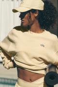 Cropped Accolade Crewneck - Candlelight Yellow image 1