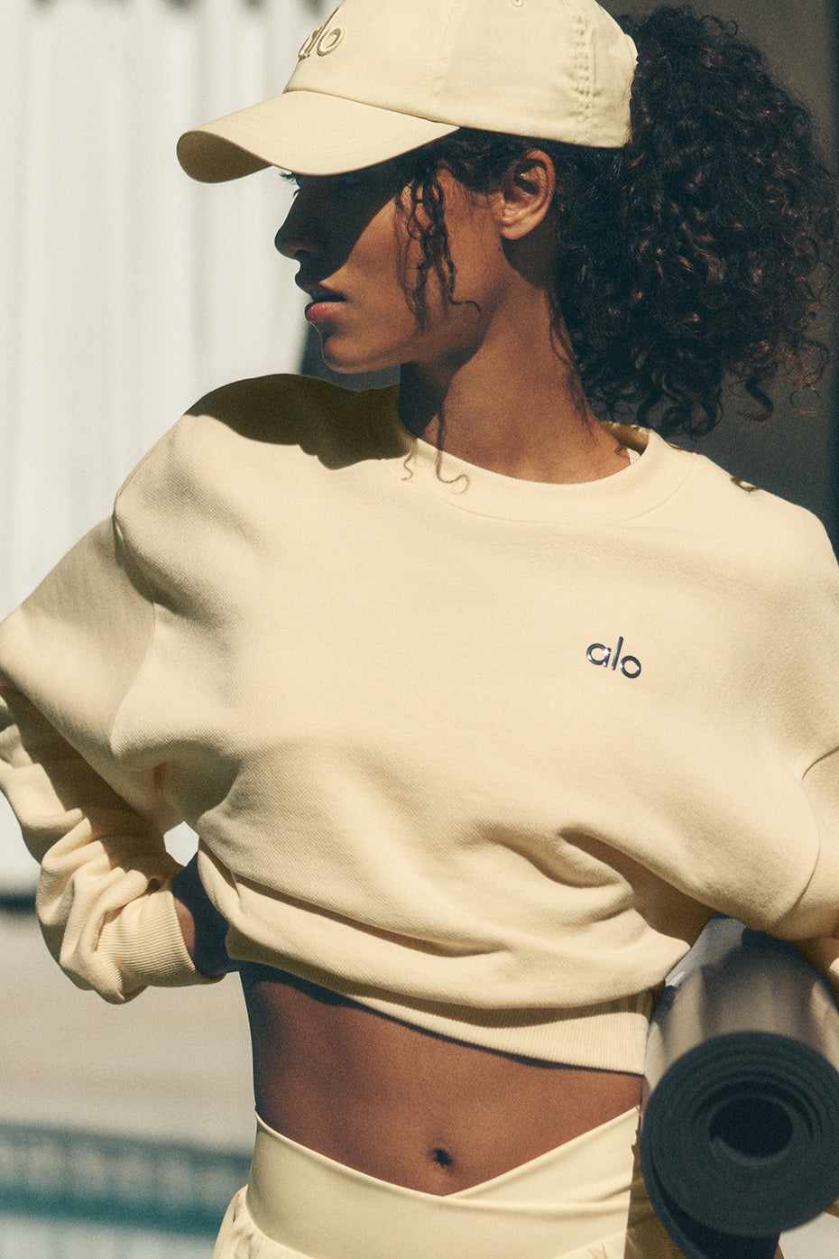 Cropped Accolade Crewneck - Candlelight Yellow image 1