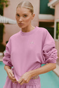 Cropped Accolade Crewneck - Candy Heart Pink image 1