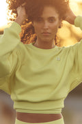 Cropped Accolade Crewneck - Sunshine image 1