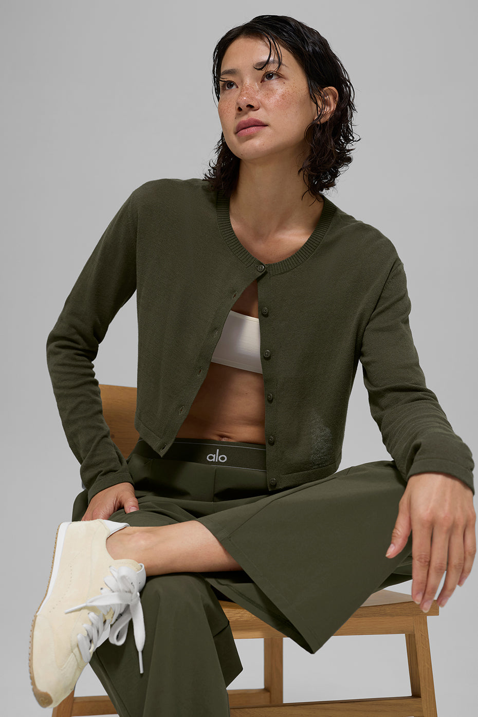 Supernatural Sweater Cardigan - Green Olive image 3