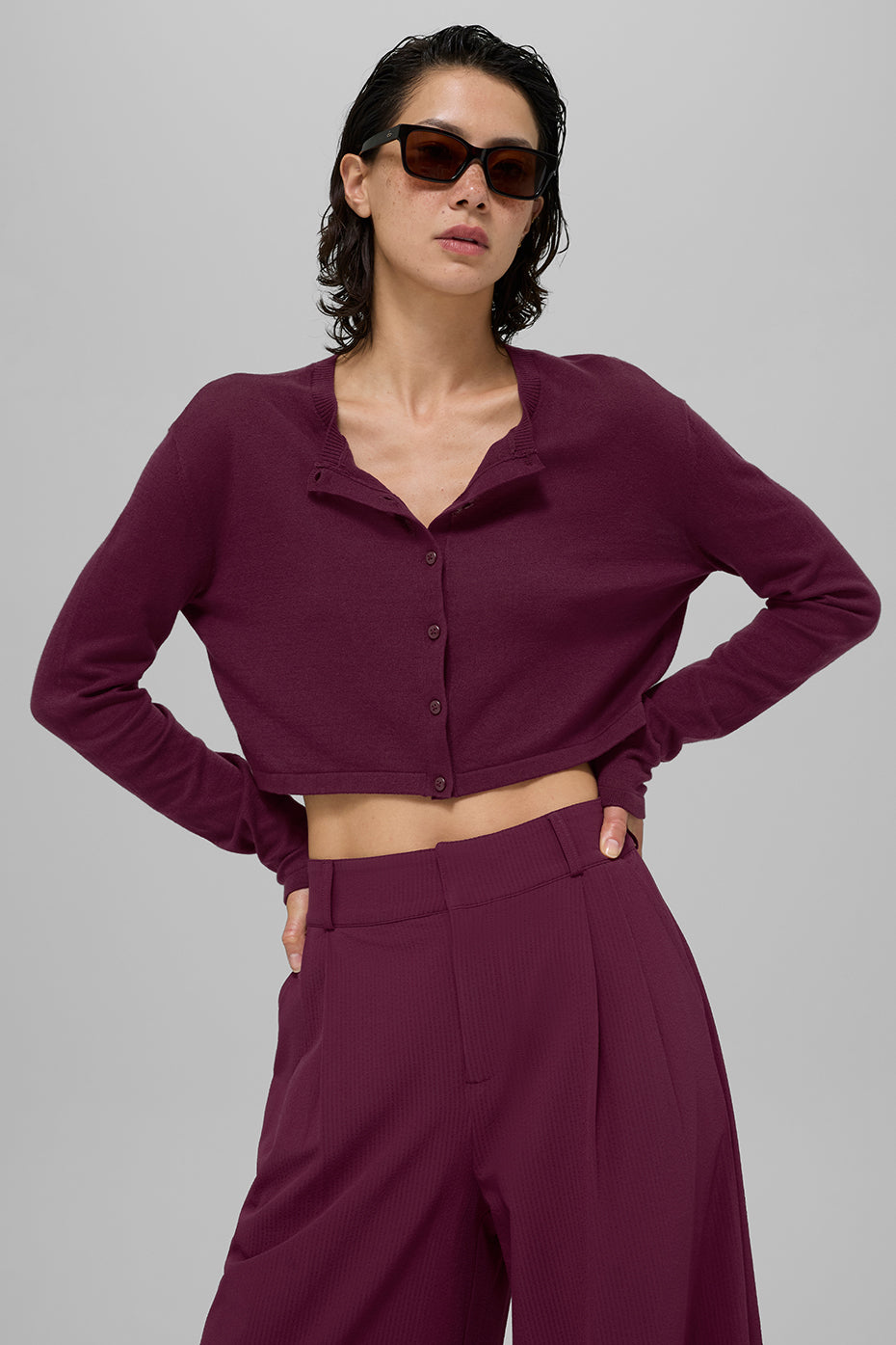 Supernatural Sweater Cardigan - Burgundy image 1