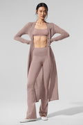 Sheer Cashmere Long Cardigan - Taupe image 1