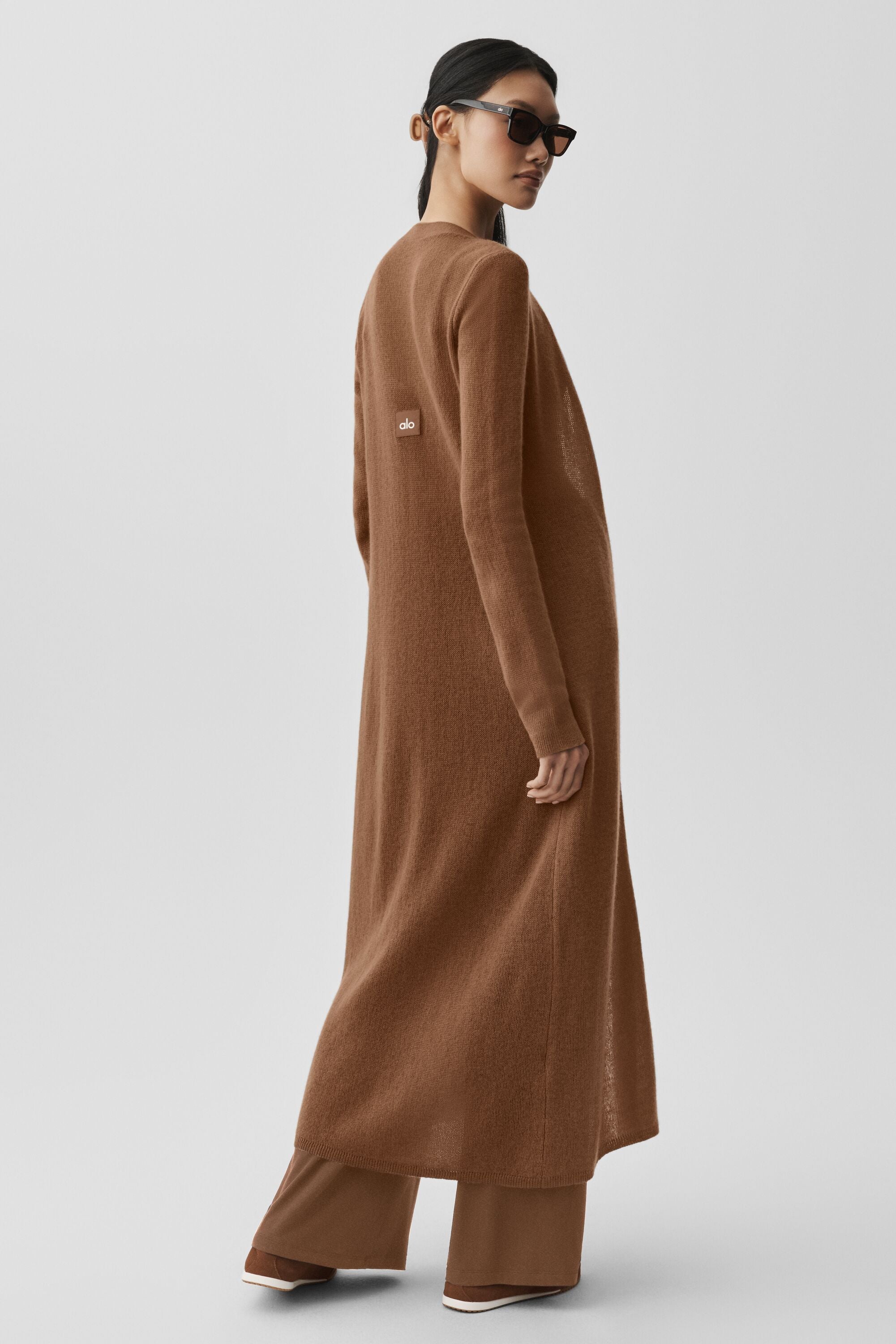 Sheer Cashmere Long Cardigan - Sun Kissed Brown image 2