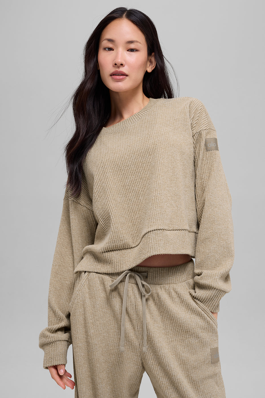 Muse Crew Neck Pullover - Gravel Heather image 2
