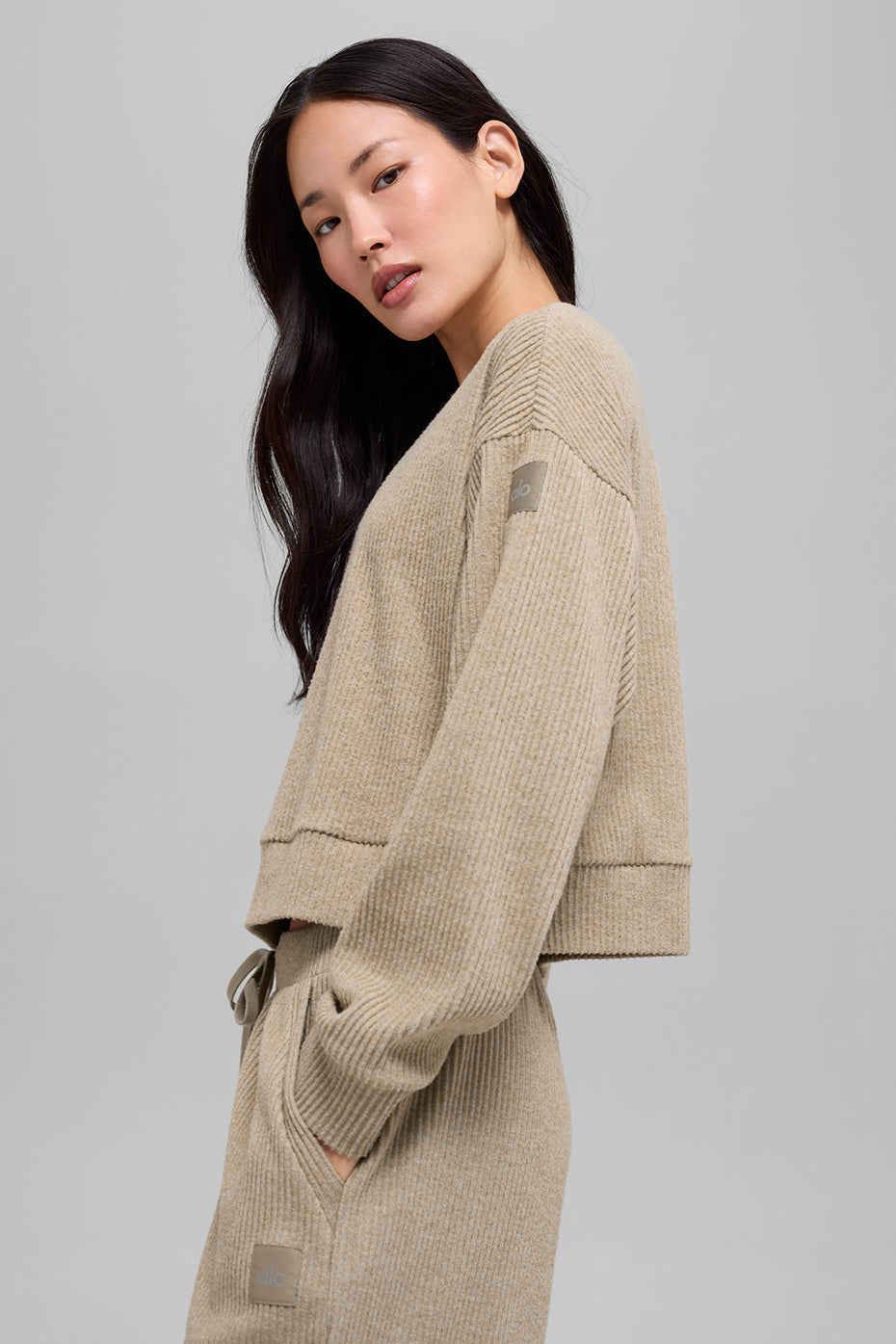 Muse Crew Neck Pullover - Gravel Heather image 4