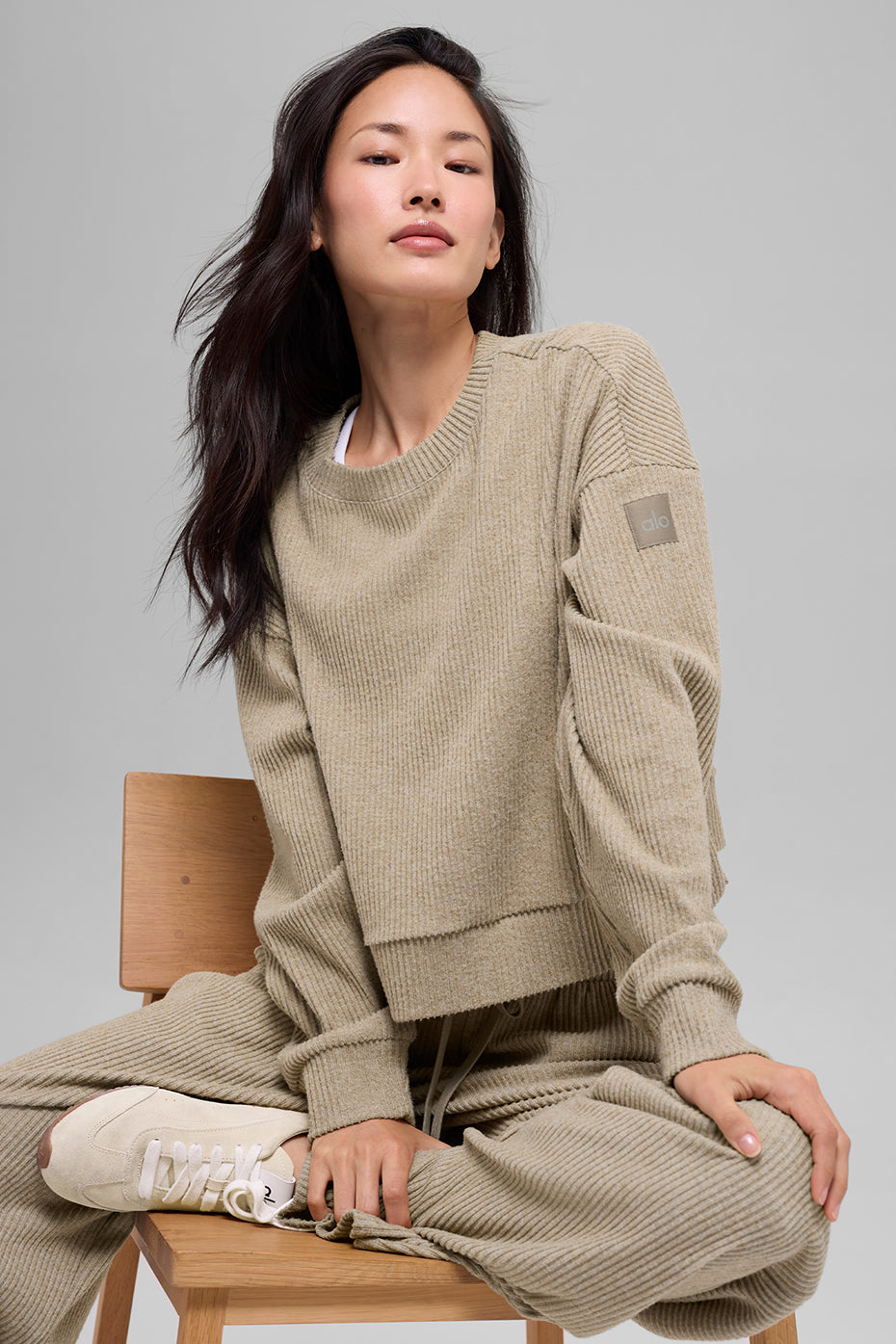 Muse Crew Neck Pullover - Gravel Heather image 5