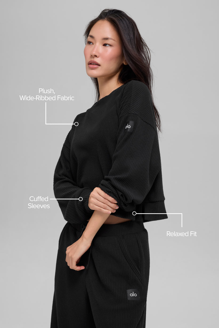 Muse Crew Neck Pullover - Black image 2
