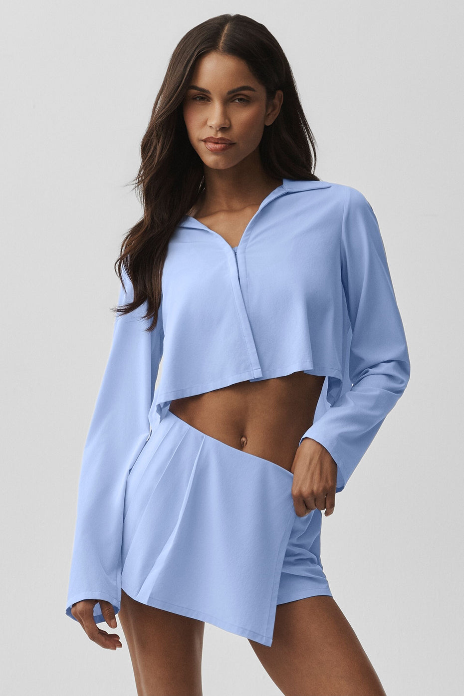 Cropped Unmatched Long Sleeve - Light Provence Blue image 3