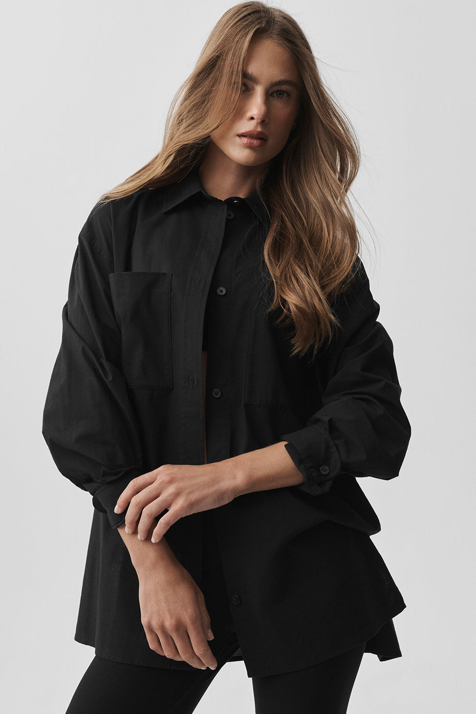 Cotton Real Deal Button Up Long Sleeve - Black image 3