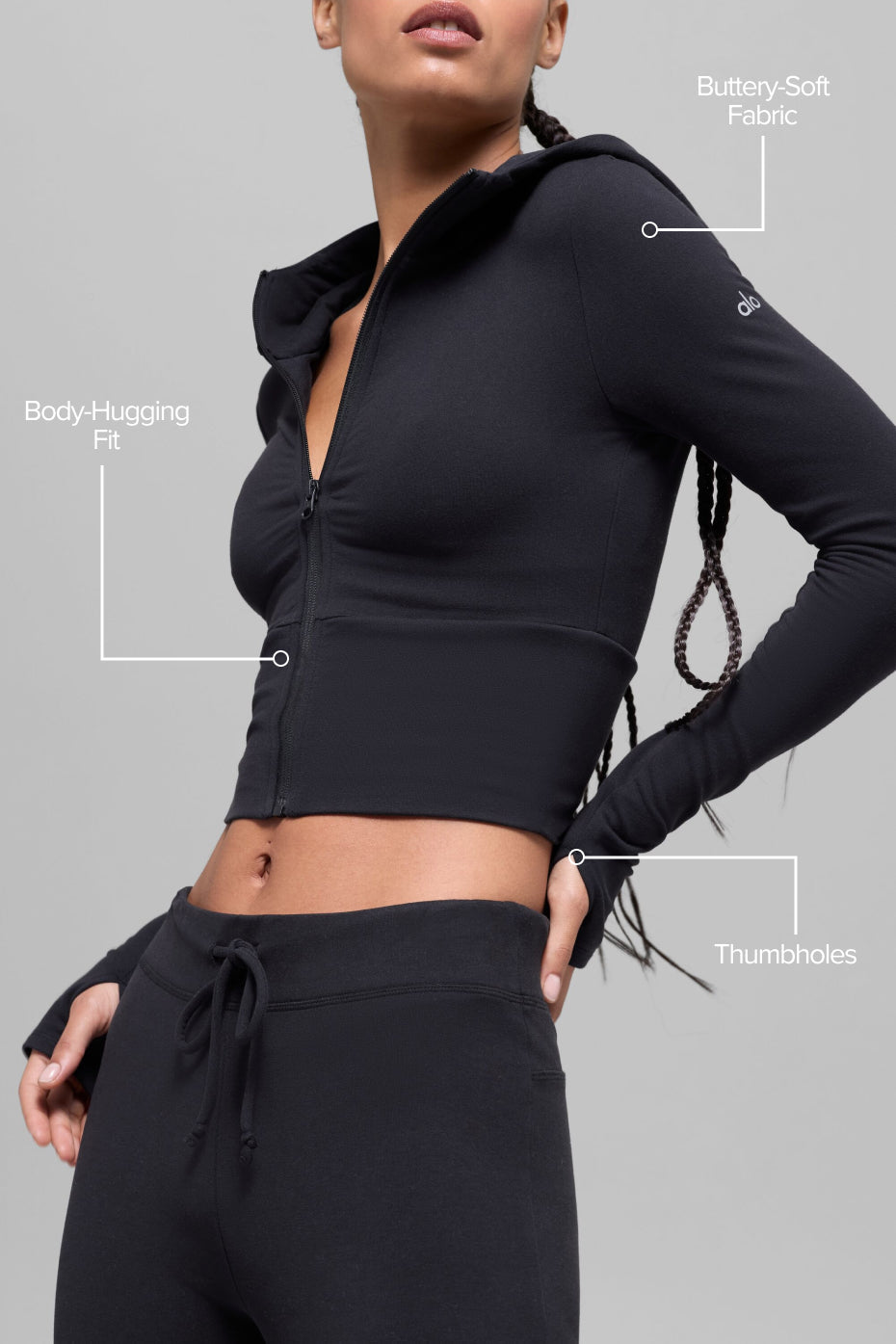 Sway Full Zip Hoodie - Black image 2