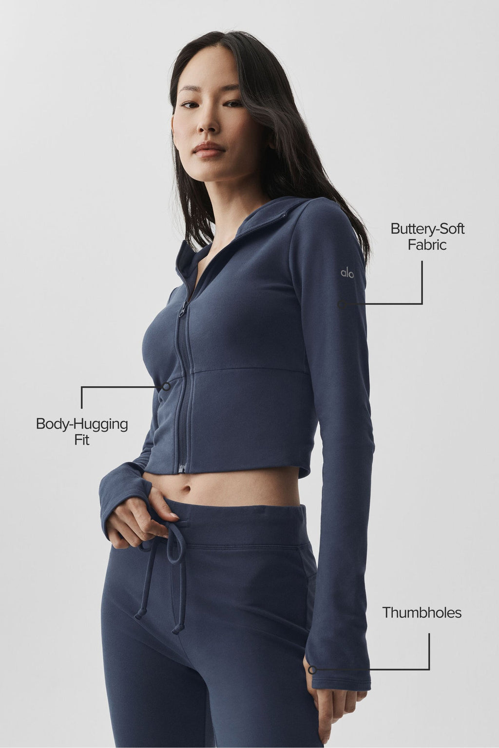 Sway Full Zip Hoodie - Navy image 2