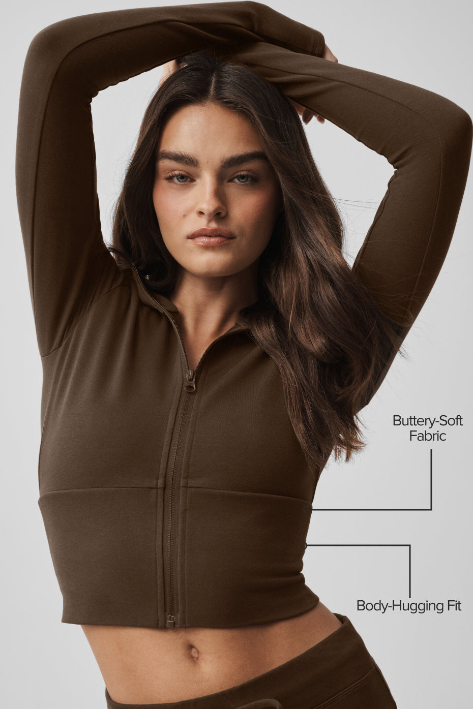 Sway Full Zip Hoodie - Espresso image 2
