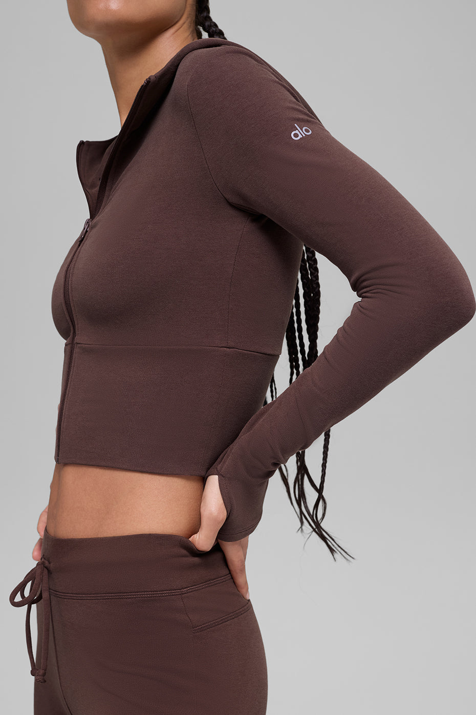 Sway Full Zip Hoodie - Brownstone image 4