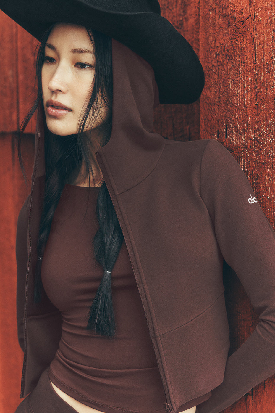 Sway Full Zip Hoodie - Brownstone image 1