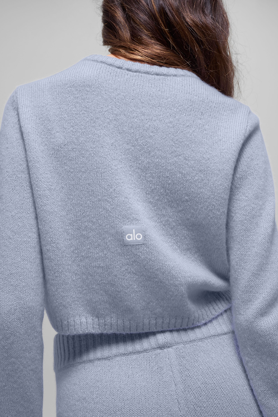 Wool Cashmere New Class Cropped Cardigan - Winter Frost image 2