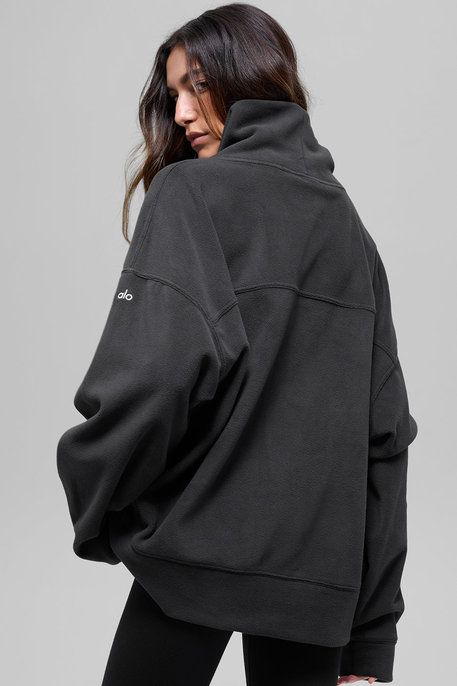 Polar Fleece Hazy Pullover - Black image 3