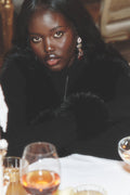 Faux Fur Cashmere Northstar Full Zip - Black image 1