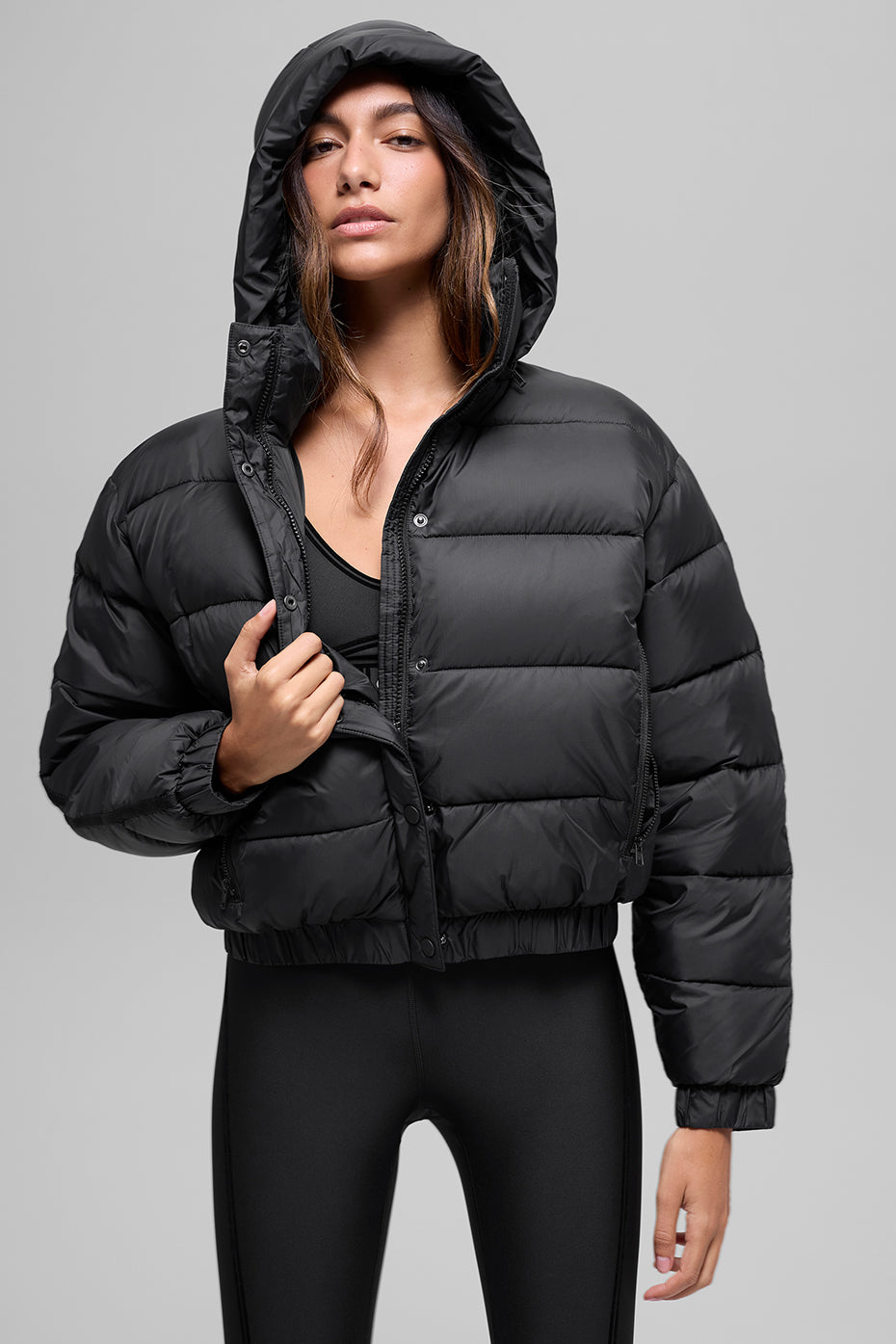 Aspen Love Puffer Jacket - Black image 3