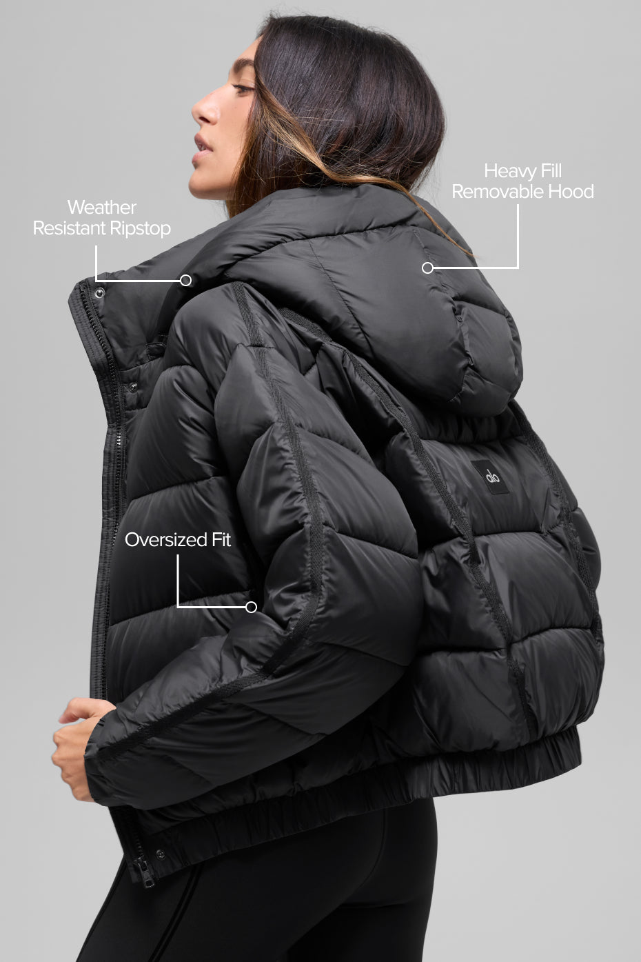 Aspen Love Puffer Jacket - Black image 2