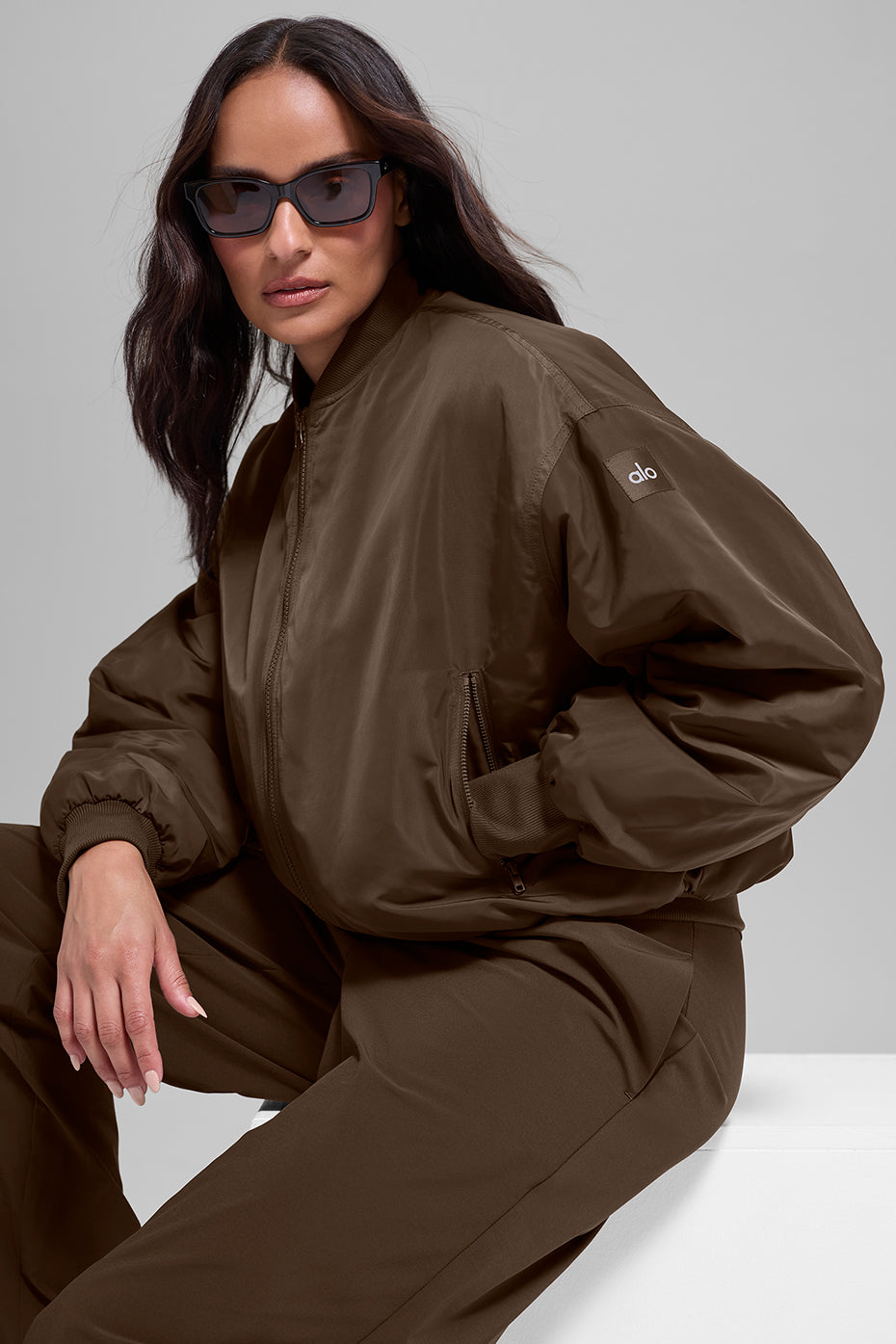 Faux Fur Urbanite Bomber - Espresso/Ivory image 4