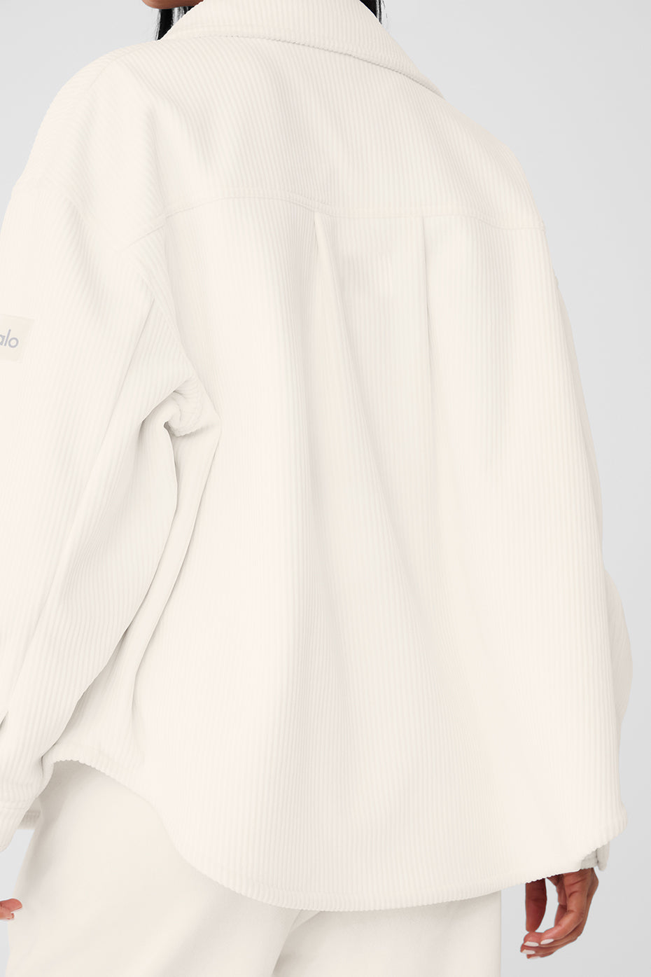 Ribbed Velour Mountain Side Shacket - Ivory image 5