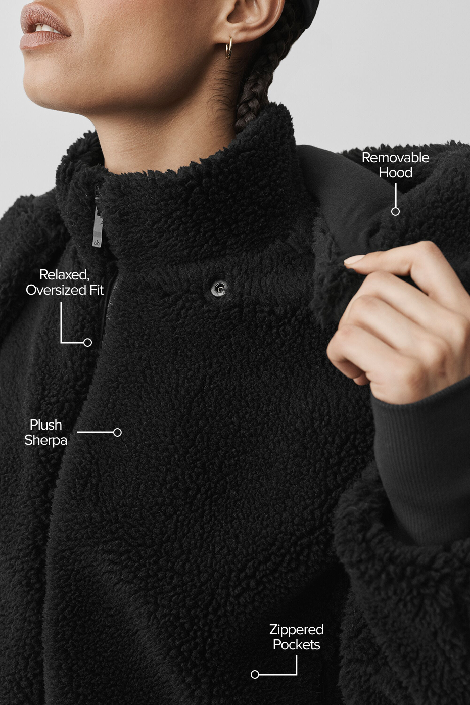 Foxy Sherpa Jacket - Black image 2