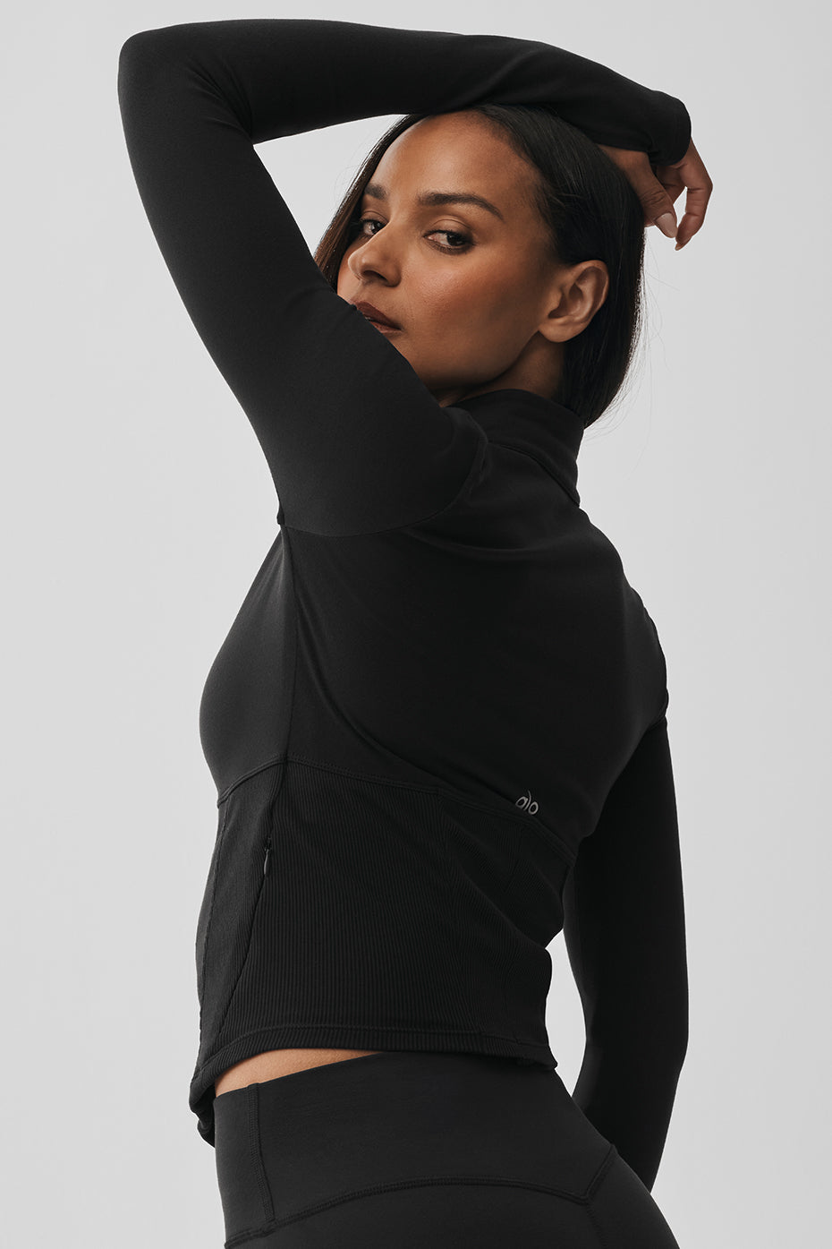 Airbrush Corset Full Zip Jacket - Black image 4