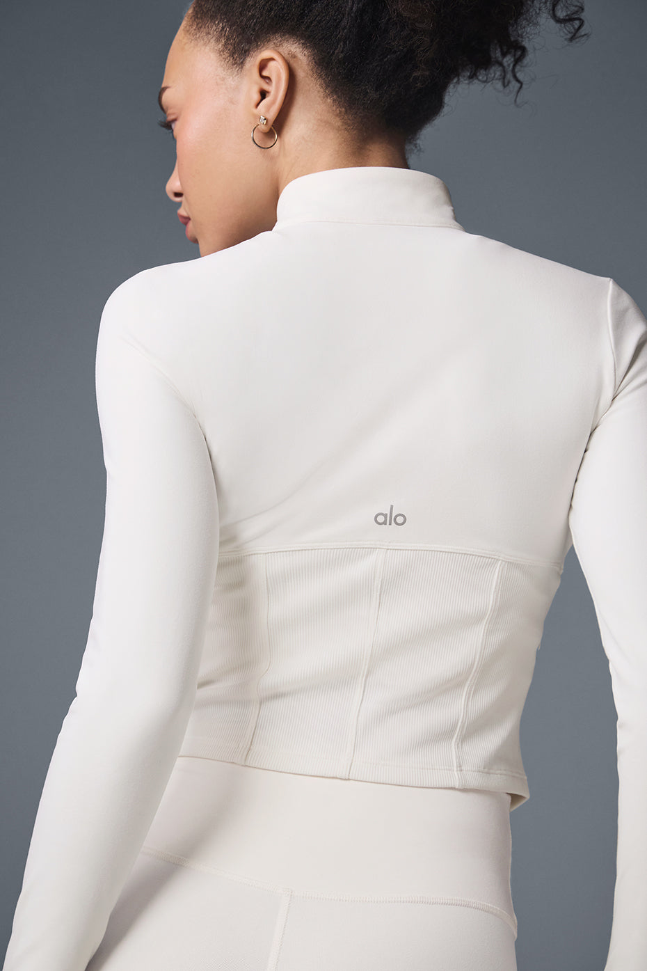 Airbrush Corset Full Zip Jacket - Ivory image 3
