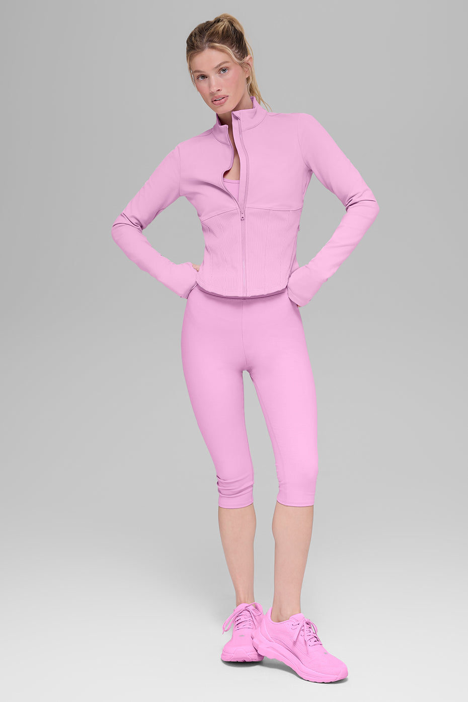 Airbrush Corset Full Zip Jacket - Candy Heart Pink image 5