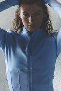 Airbrush Corset Full Zip Jacket - Light Provence Blue image 1