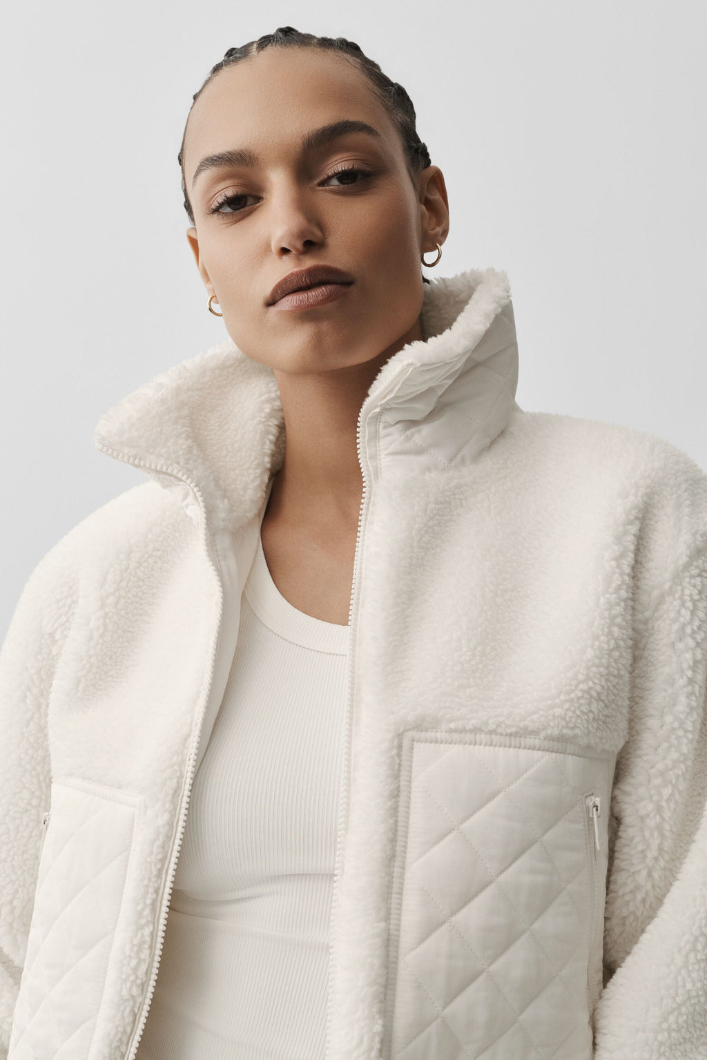 Sherpa Edge Bomber - Ivory image 3