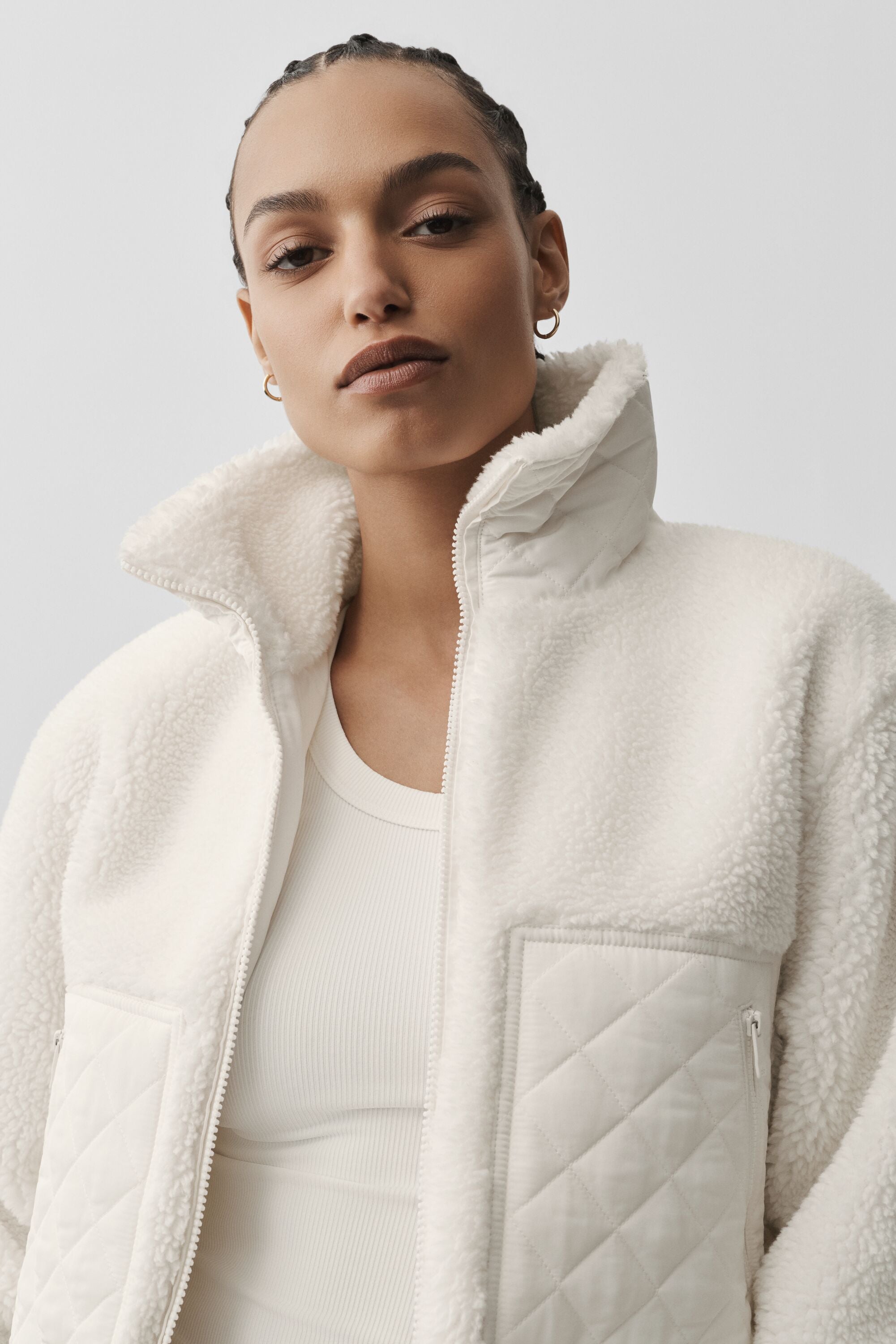 Sherpa Edge Bomber - Ivory image 3