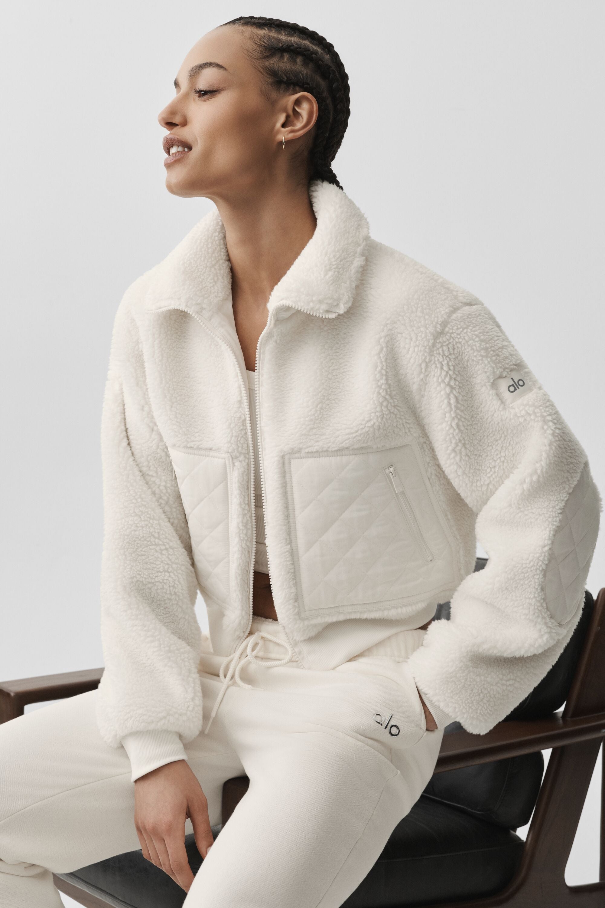Sherpa Edge Bomber - Ivory image 5