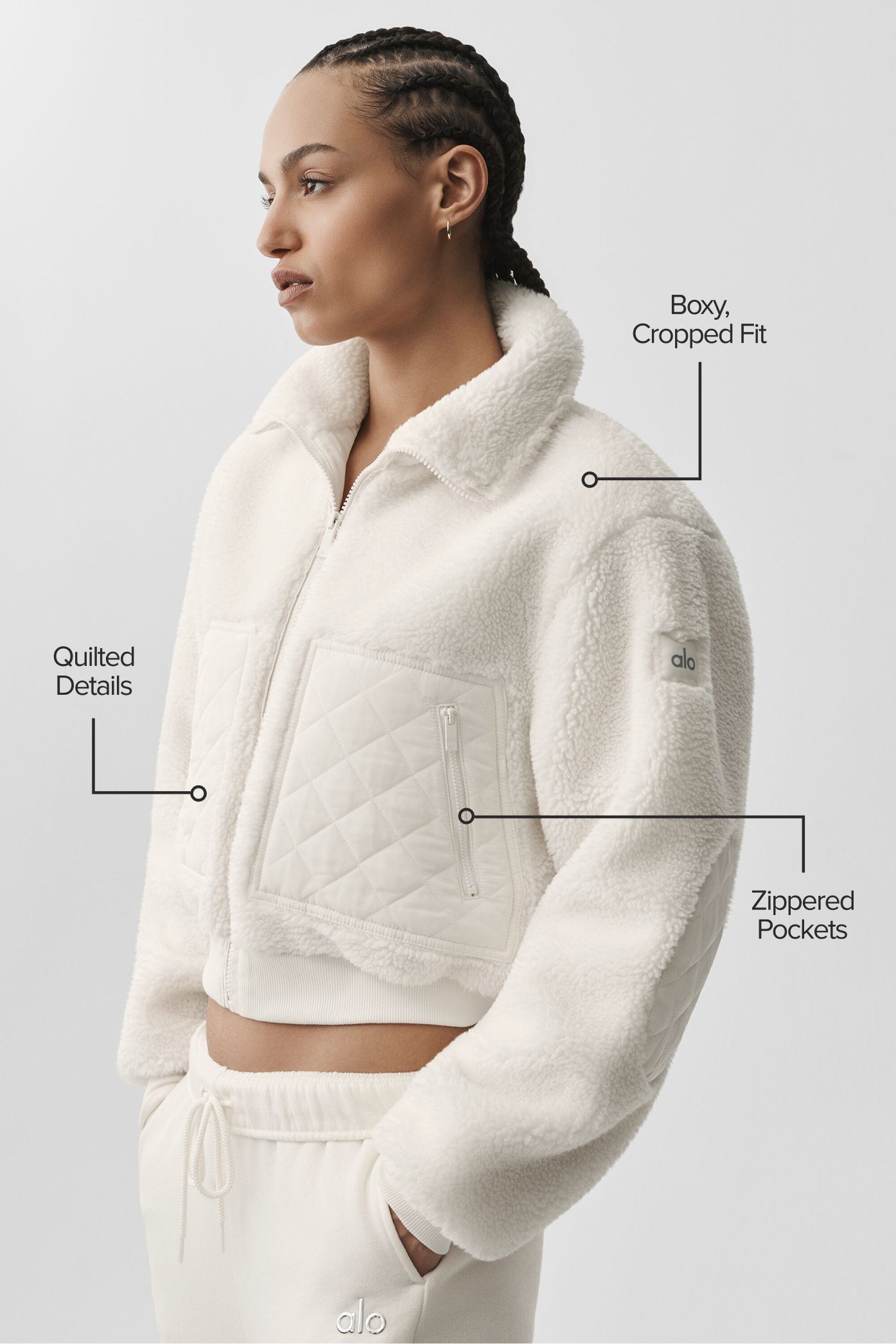 Sherpa Edge Bomber - Ivory image 2