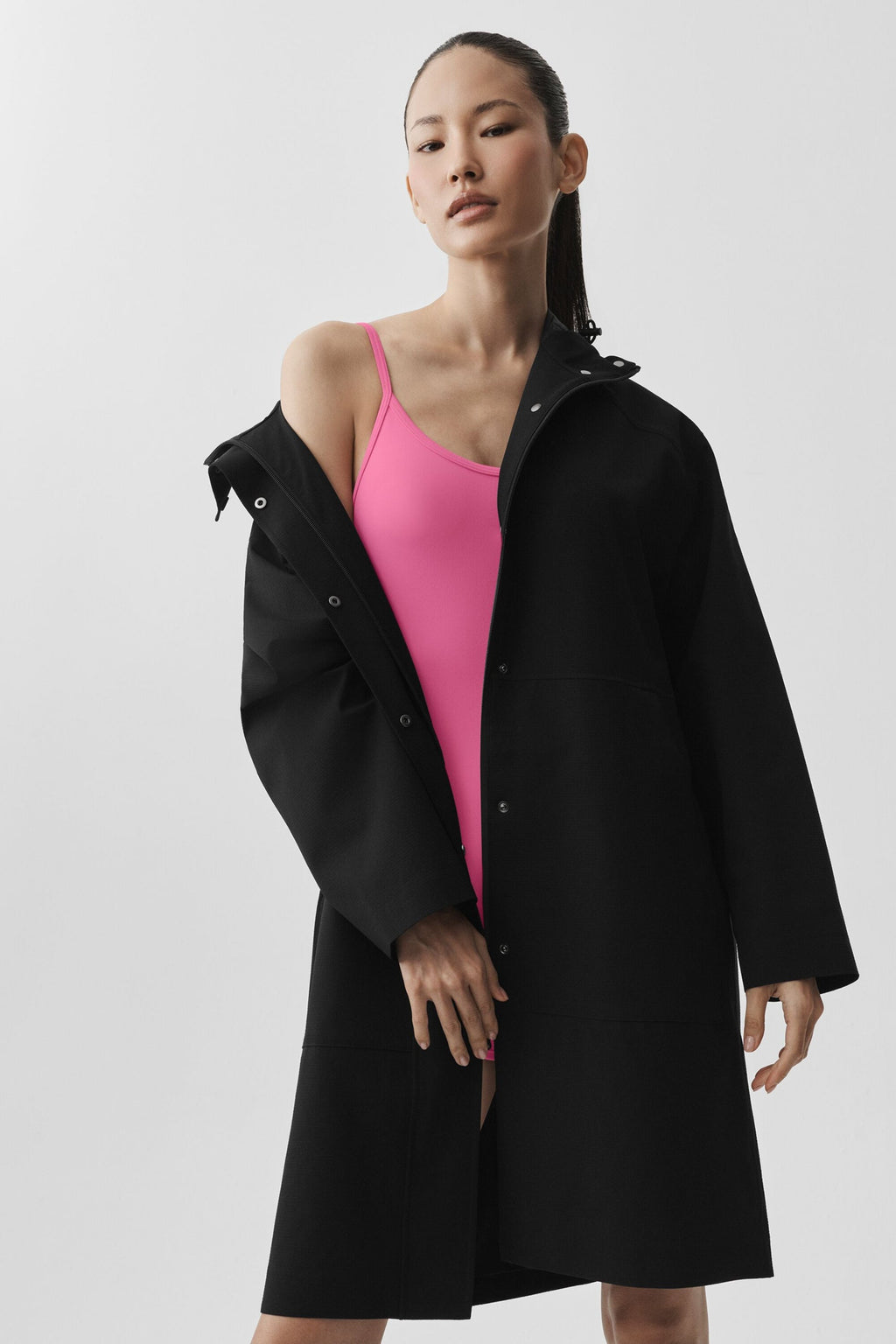 Rain Or Shine Long Coat - Black image 1