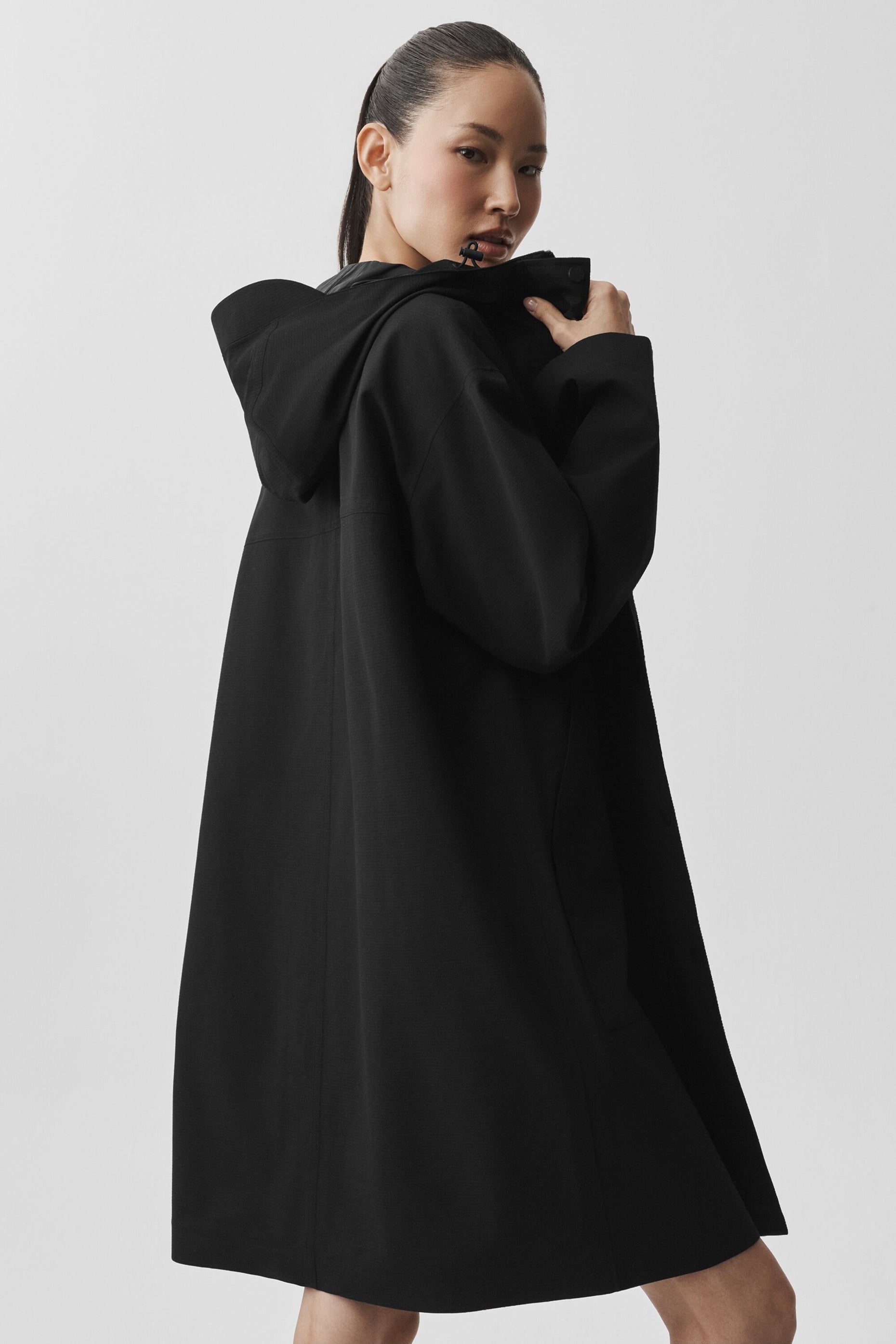 Rain Or Shine Long Coat - Black image 2