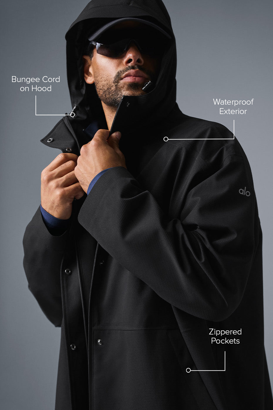 Rain Or Shine Long Coat - Black image 2