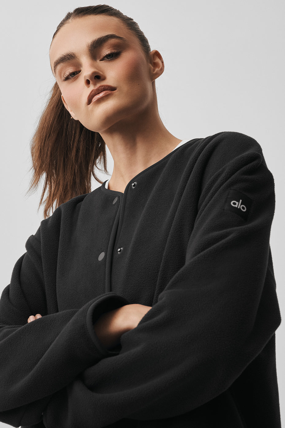 Polar Fleece Take Note Jacket - Black image 3