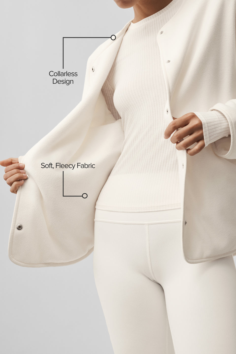 Polar Fleece Take Note Jacket - Ivory image 2