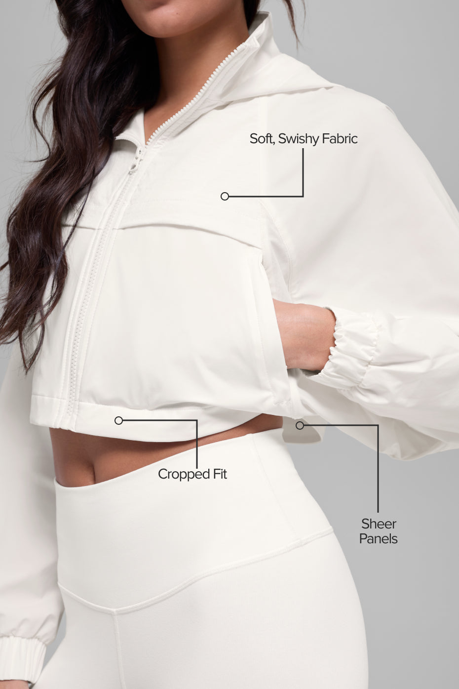 Cropped Playmaker Jacket - Ivory image 2