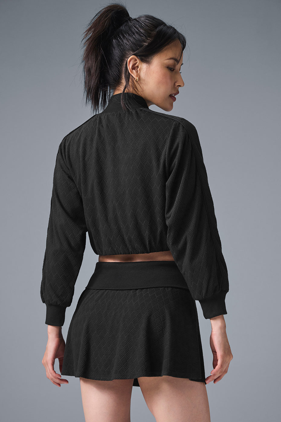 Cropped Doubles Only Full Zip Jacket - Black image 2