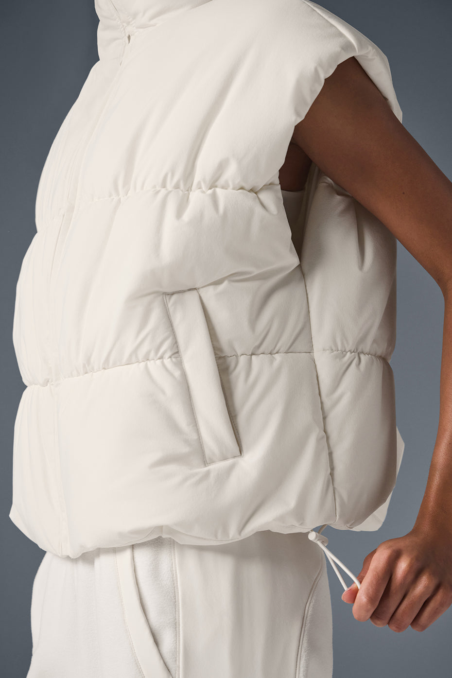 Incline Puffer Vest - Ivory image 2