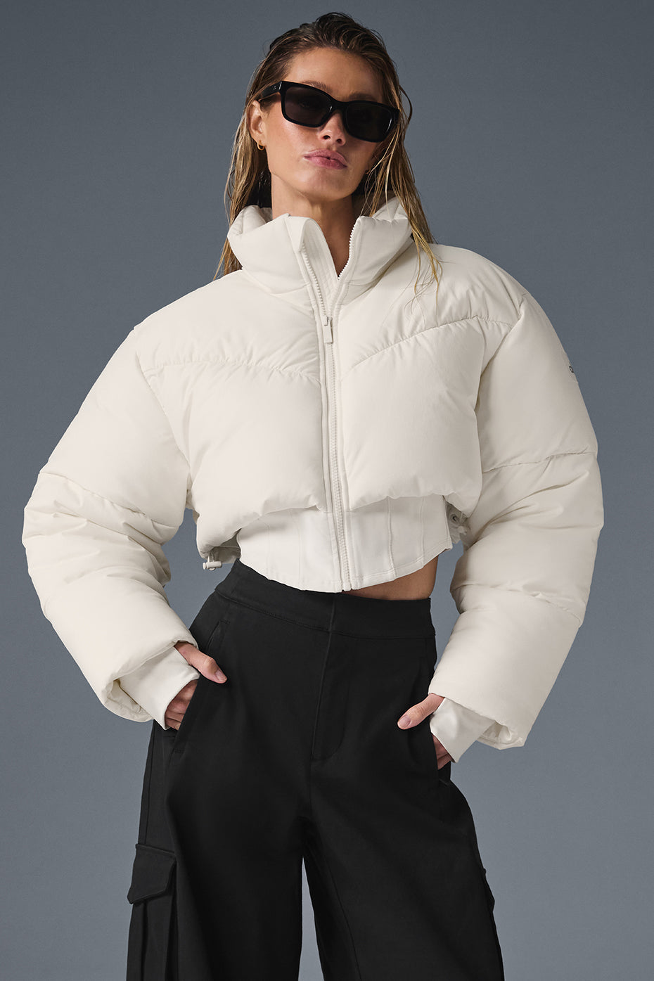 Main Act Corset Puffer - Ivory/Ivory image 1