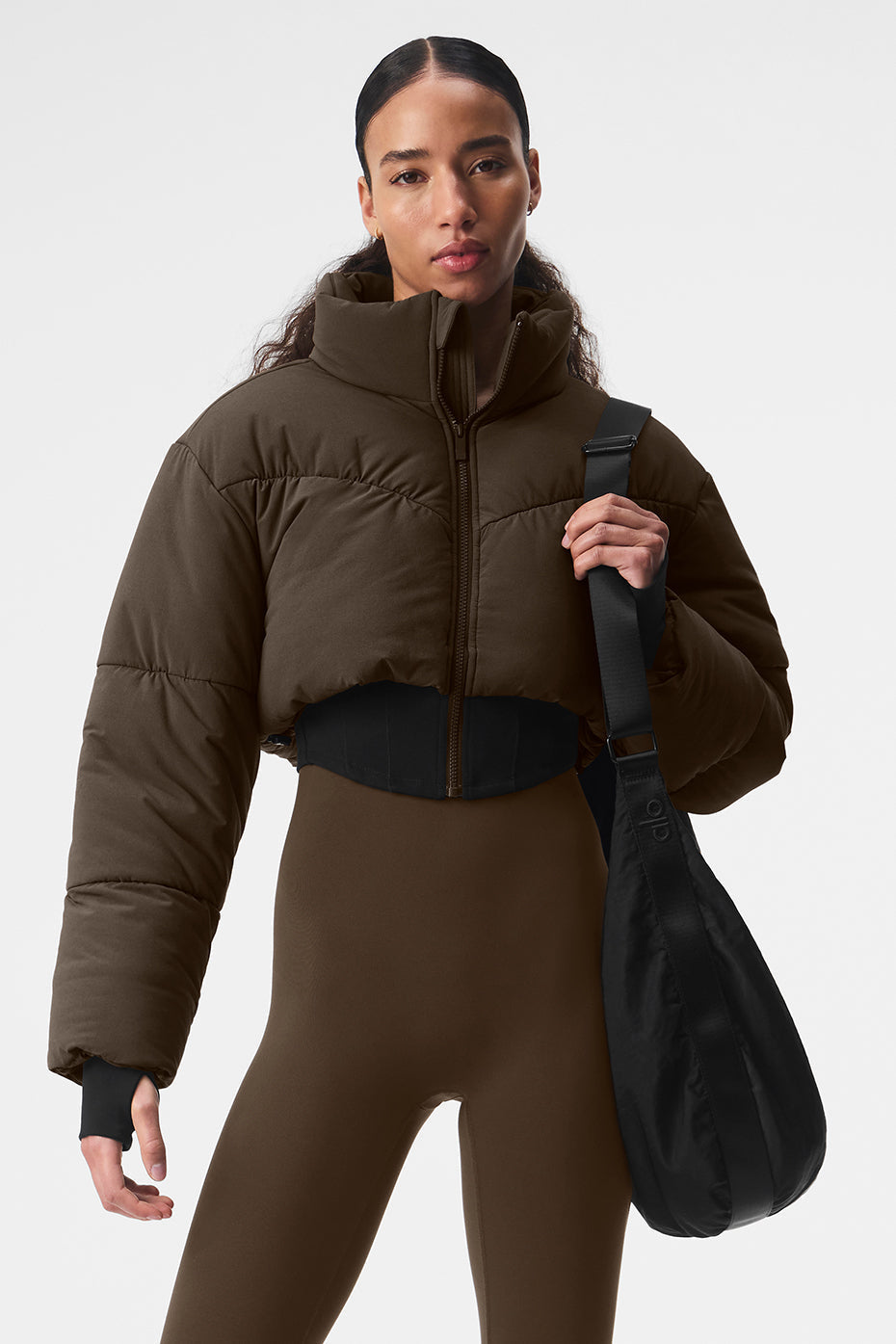 Main Act Corset Puffer - Espresso/Black image 1
